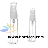 glass vials clear glass screw thread vials with fine mist sprayers and overcaps